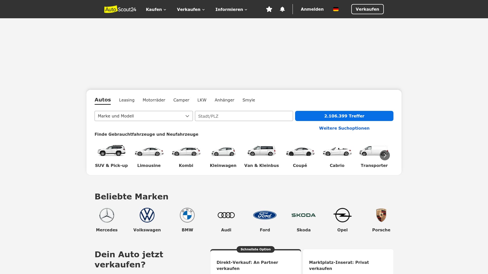 4. AutoScout24 Homepage